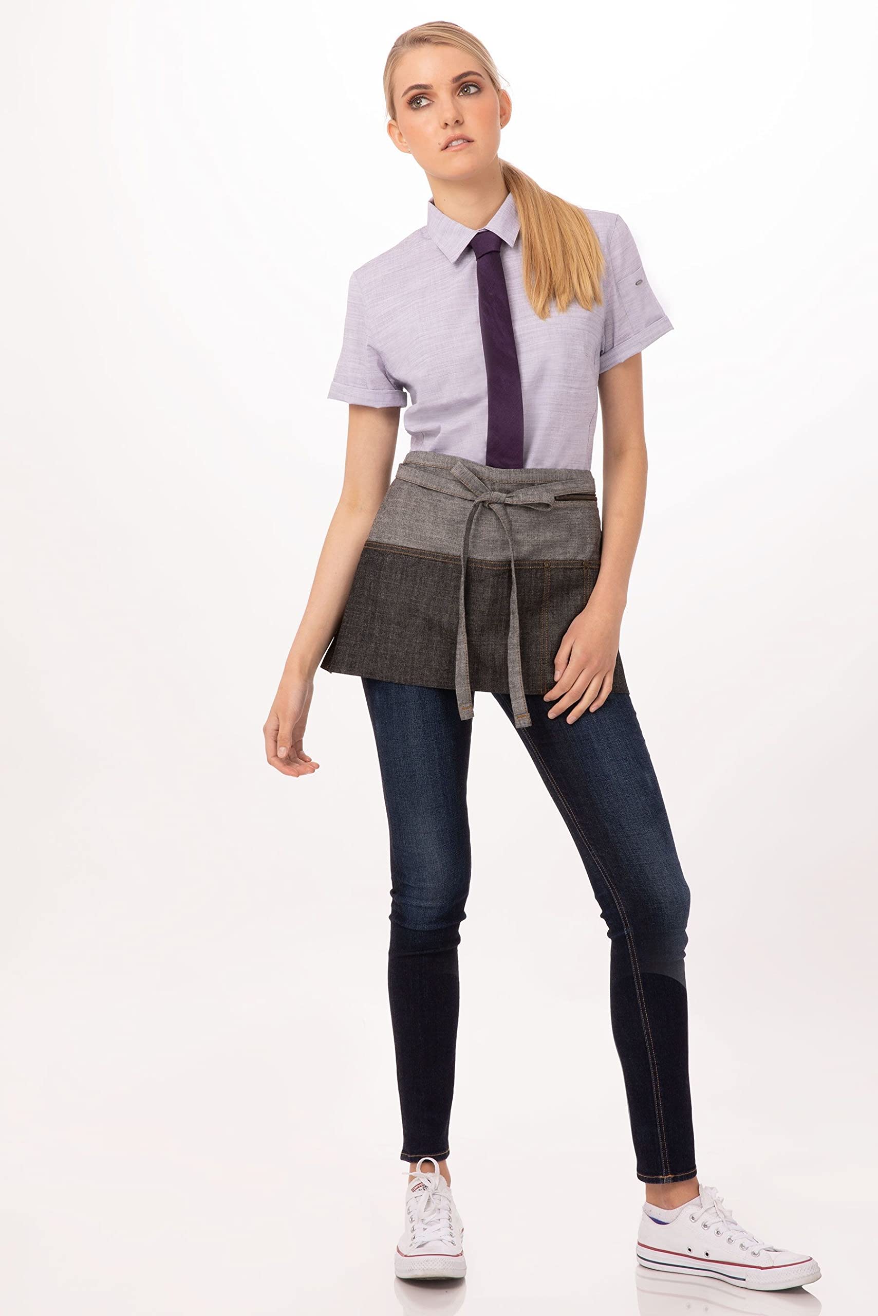 Chef Works Delantal unisex de cintura Manhattan