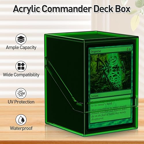 Miniatura 10 de Mlikero Fundas para tarjetas, paquete de 6 cajas de acrílico para tarjetas intercambiables, cajas de almacenamiento resistentes para tarjetas con