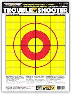 Trouble Shooter Handgun Training - Paper Gun Range Shooting Targets 9x12 (50 Pack)