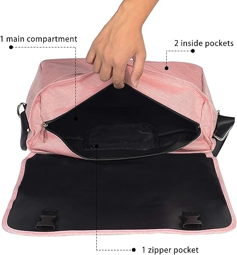 Miniatura 5 de Bolso clásico de mensajero de la lona de la manera del bolso del equipaje del hombro del ordenador portátil bolsos para uso