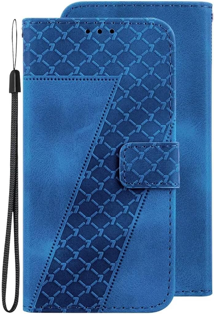 Case for Tecno Camon 30 4G/5G, Pattern [7] Skin-Friendly PU Leather Wallet Phone Case, [Flip Cover] Protective Phone Cover for Tecno Camon 30 4G/5G Blue