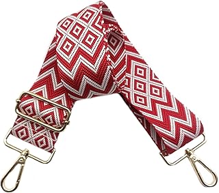Correa para Bolsos de Mujer Bandolera - 5cm Correas para Bolsos Ajustables, Correa de Hombro Intercambiable con Hebillas Oro para Bolsa de Hombro DIY Accesorios(Rojo), 03