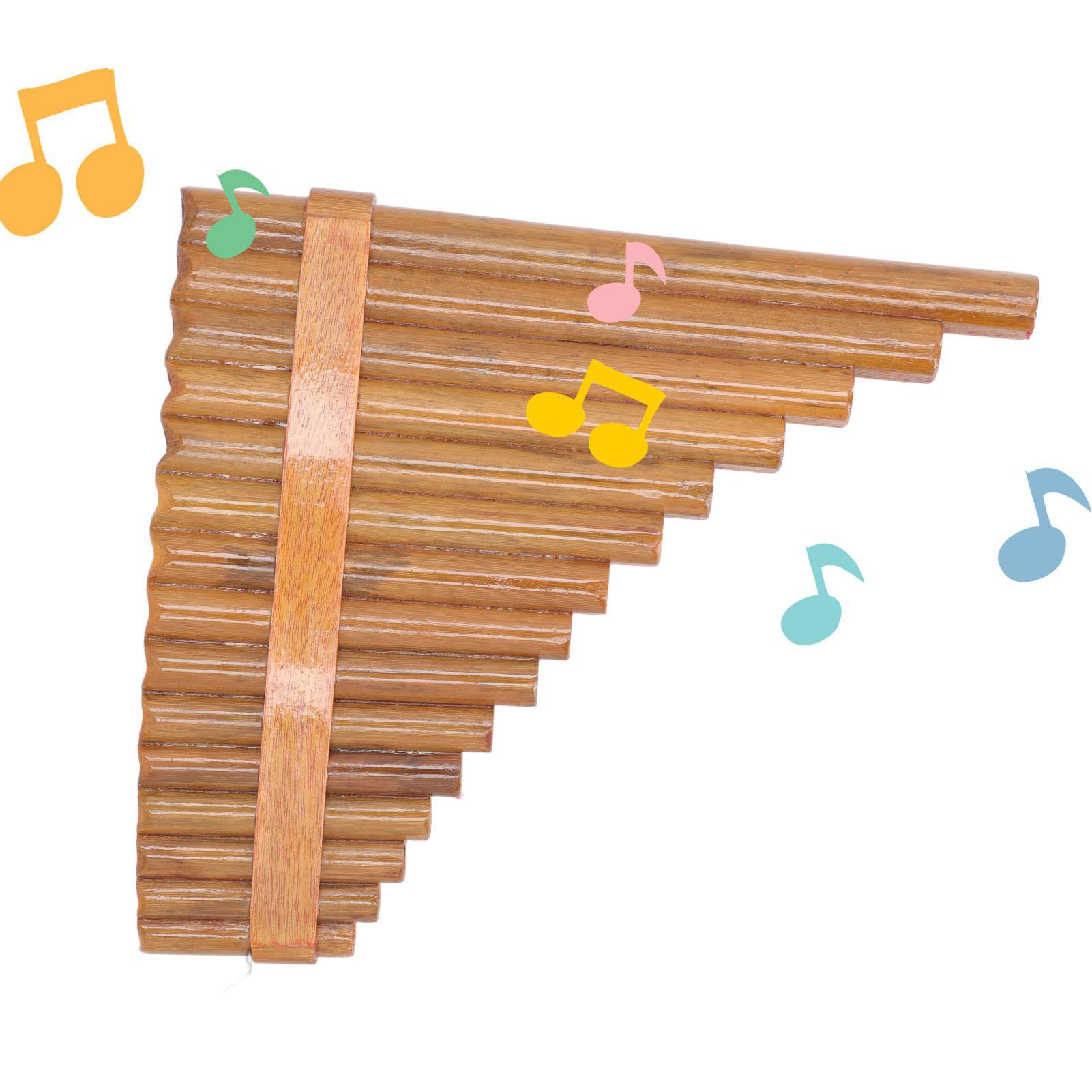 Buachois Flauto di Pan Professionale 15 Canne in Sol, Strumento Musicale a Fiato Portatile con Custodia Morbida Accessori Pulizia per Pratica Quotidiana Spettacoli (Mano sinistra)
