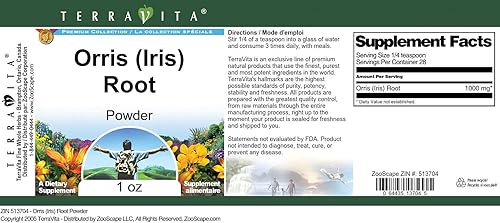 Miniatura 4 de Orris (Iris) Polvo de raíz (1 oz, ZIN 513704)