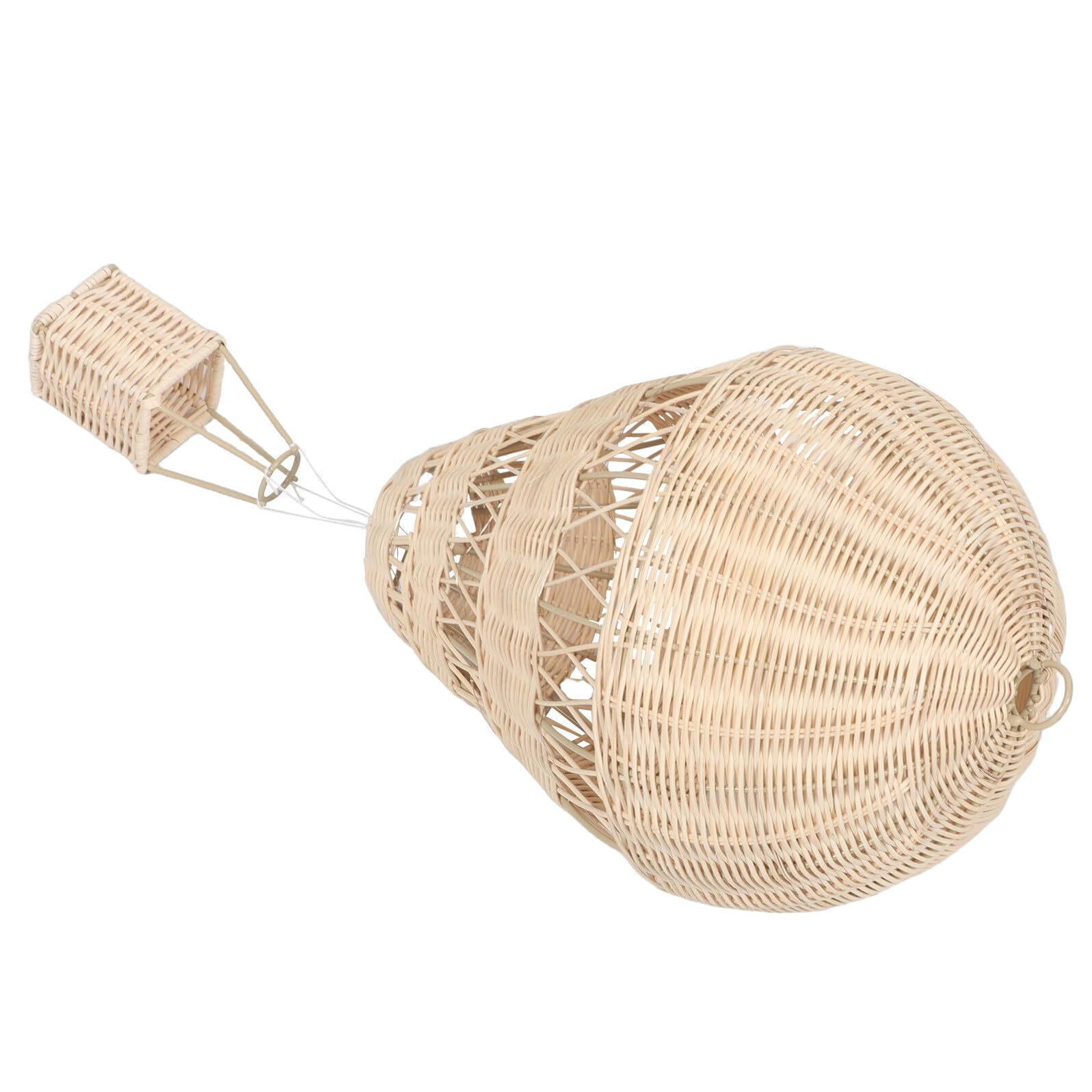 Uonlytech Geflochtener Heißluftballon Vielseitig Einsetzbar aus Natürlichem Rattan Hängende Dekoration mit Lichterkette Handgefertigt im Pastoralen Stil für Kinderzimmer