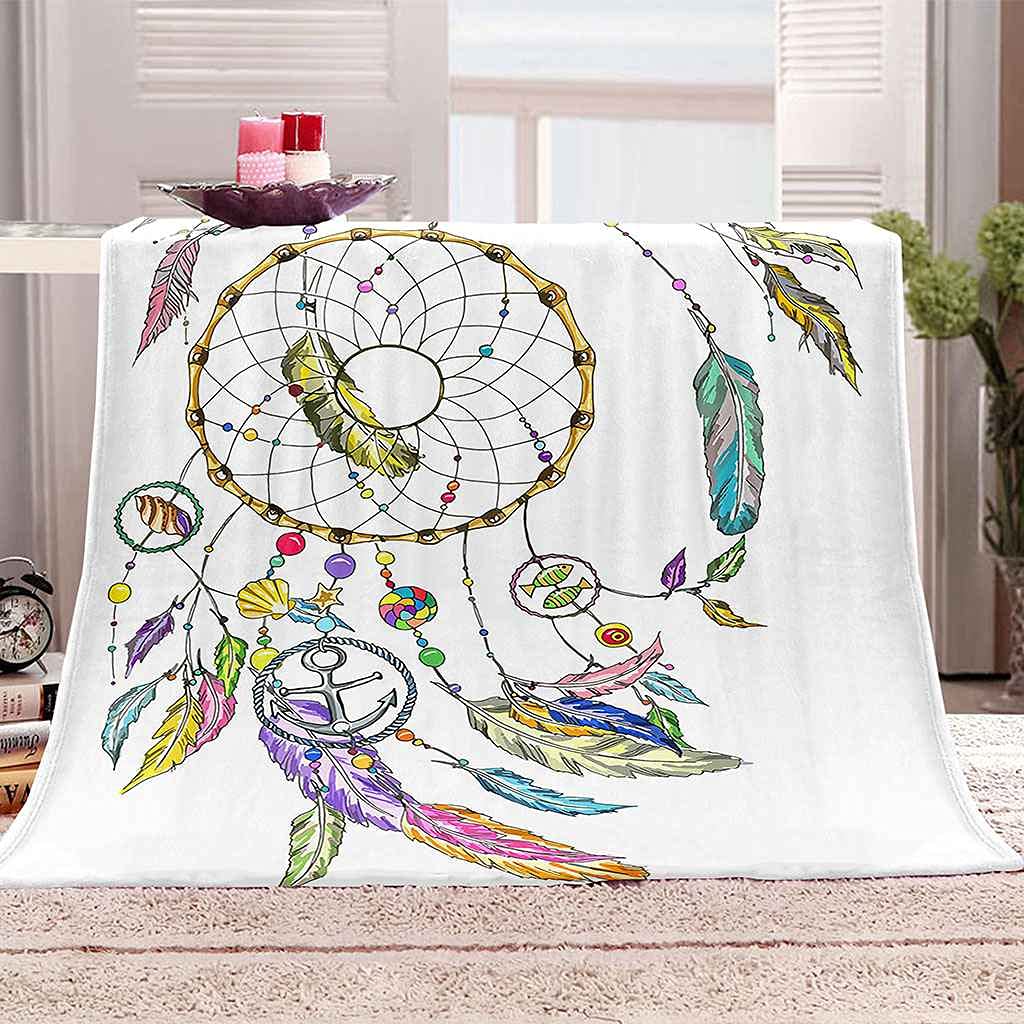 Couverture polaire attrape-rêves idéale pour vos soirées cocooning et nuits fraîches de l'année