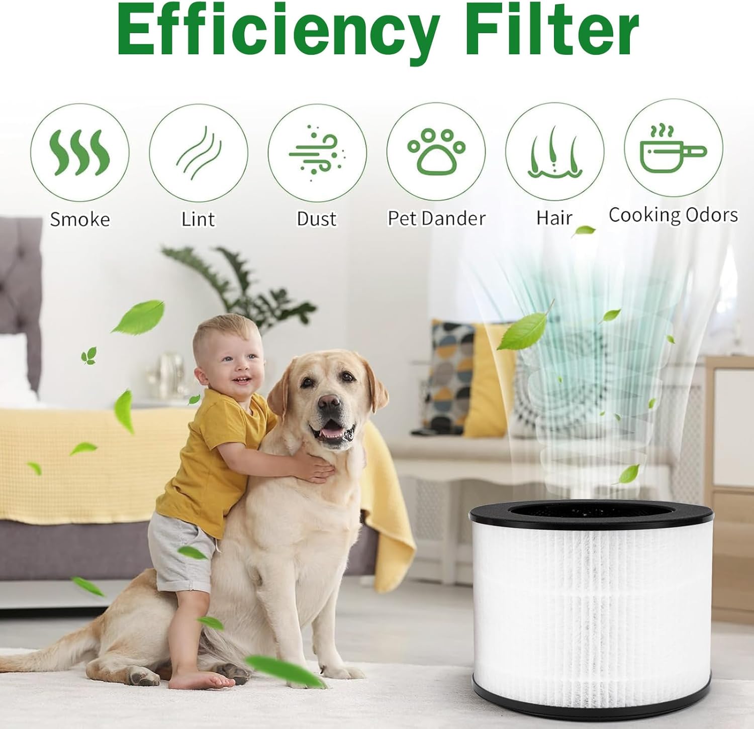 H02 High-Efficiency Replacement Filters Compatible with TechCare TC-6020B & HIMOX H02 Air Purifiers, 4-Stage Activated Carbon Filtration, 3-Pack - Image 6