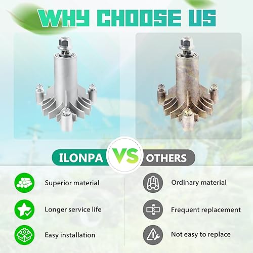 Miniatura 6 de El kit de reconstrucción de cortacésped de cubierta de 42 pulgadas incluye (2) husillos 130794 532130794 582922301, (2) poleas 173436 129861, (1)