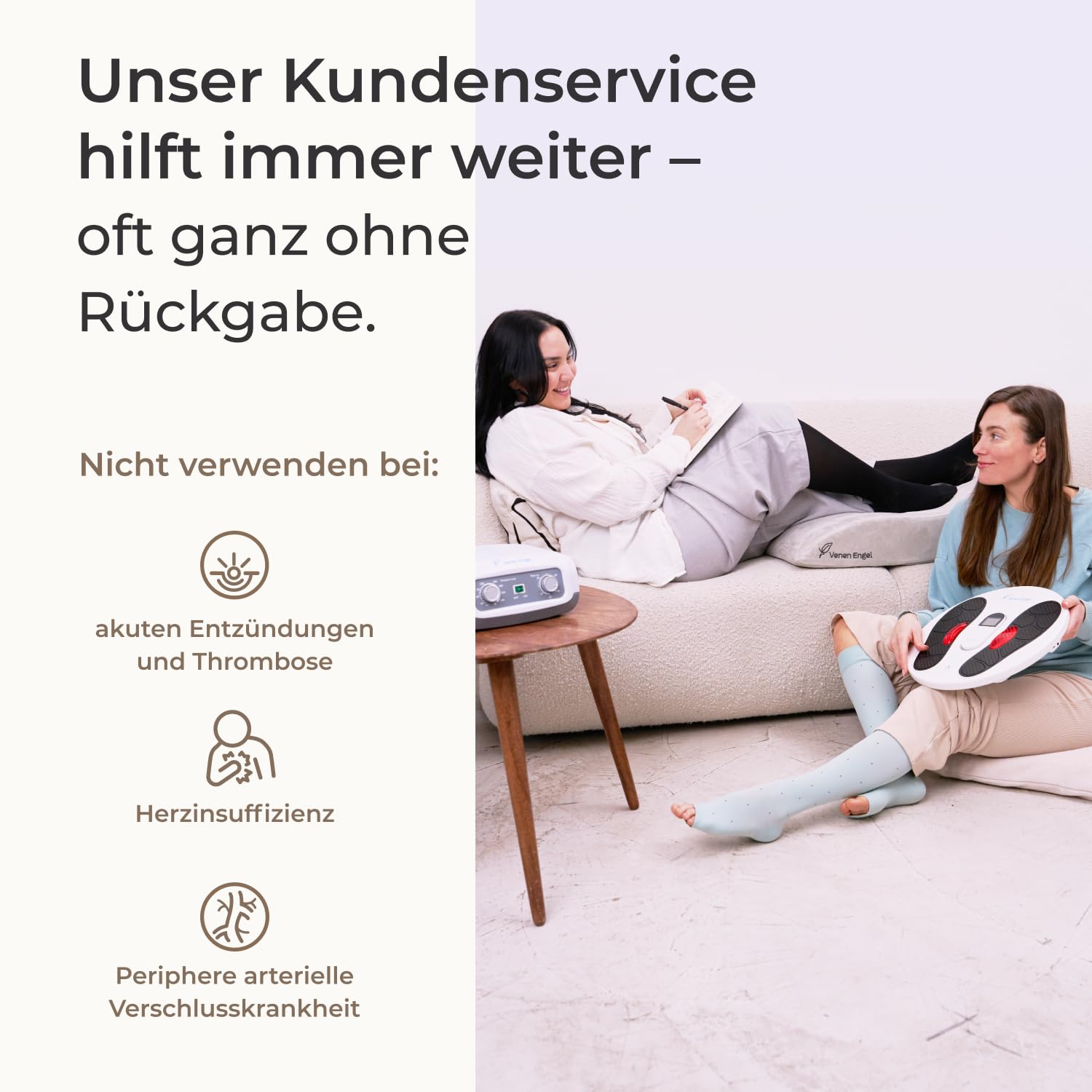 Venen Engel Venen Comfort - Cojín para piernas y rodillas (fabricado en Alemania)