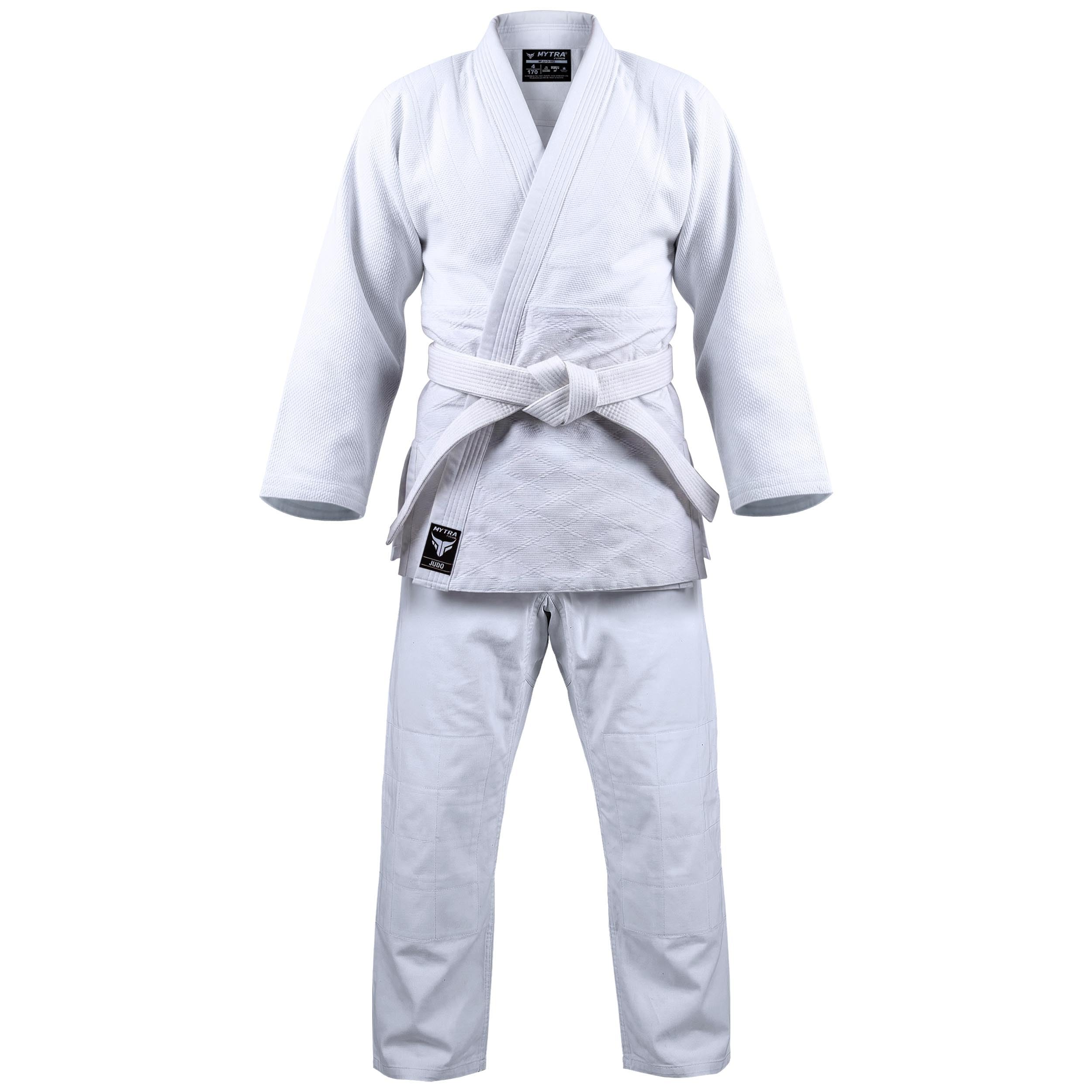 Mytra Fusion Judo Gi – Uniforme da Judo per Adulti Resistente per Allenamento e Competizione – Kimono da Judo Durevole con Cuciture Rinforzate e Cintura Inclusa