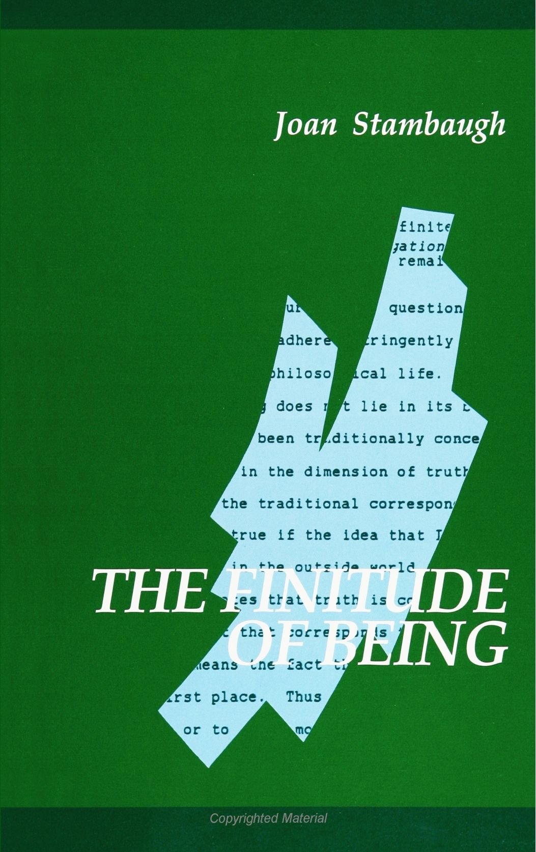 The Finitude of Being (SUNY Series in Contemporary Continental Philosophy)