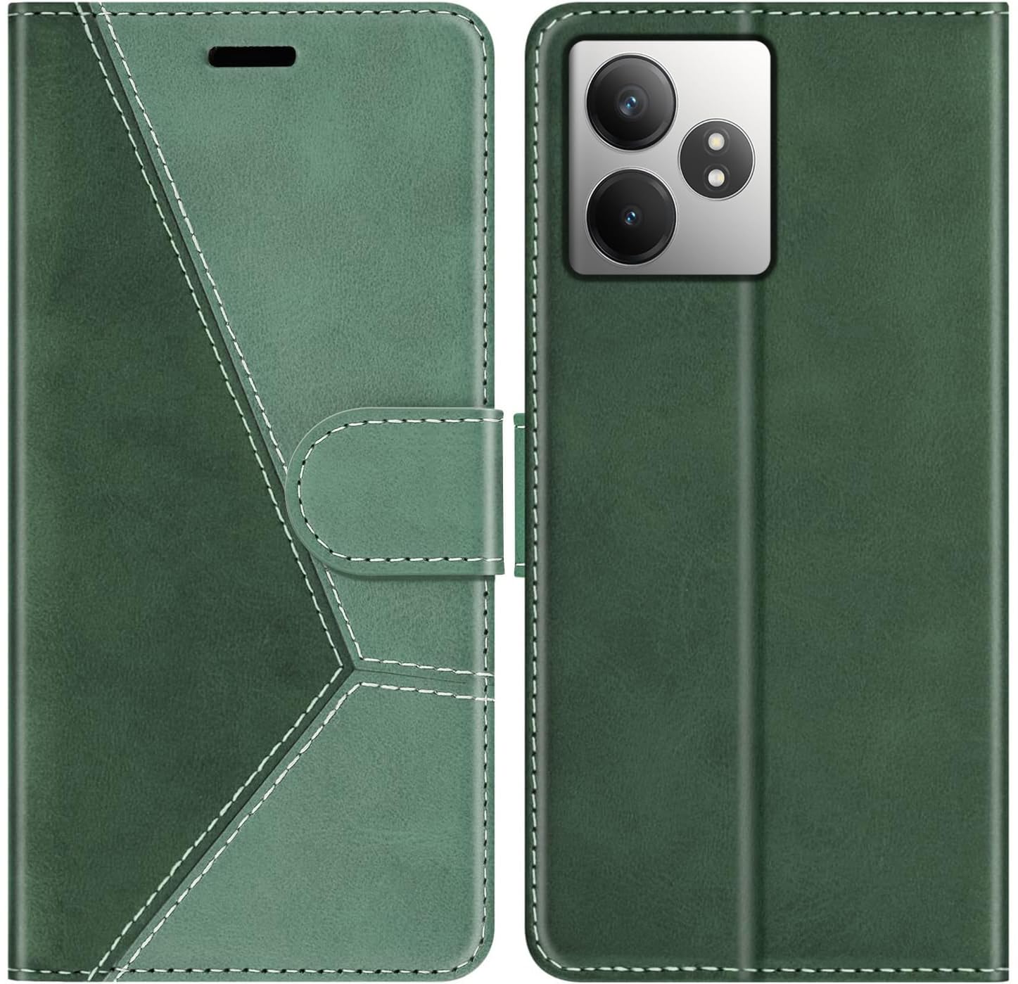 ClickCase Trend Series for Realme Gt 6t 5g Leather Wallet Flip Case Magnetic Closure Flip Cover for Realme Gt 6t 5g (Olive Green) (B0D87DM2F7) Amazon Price History, Amazon Price Tracker