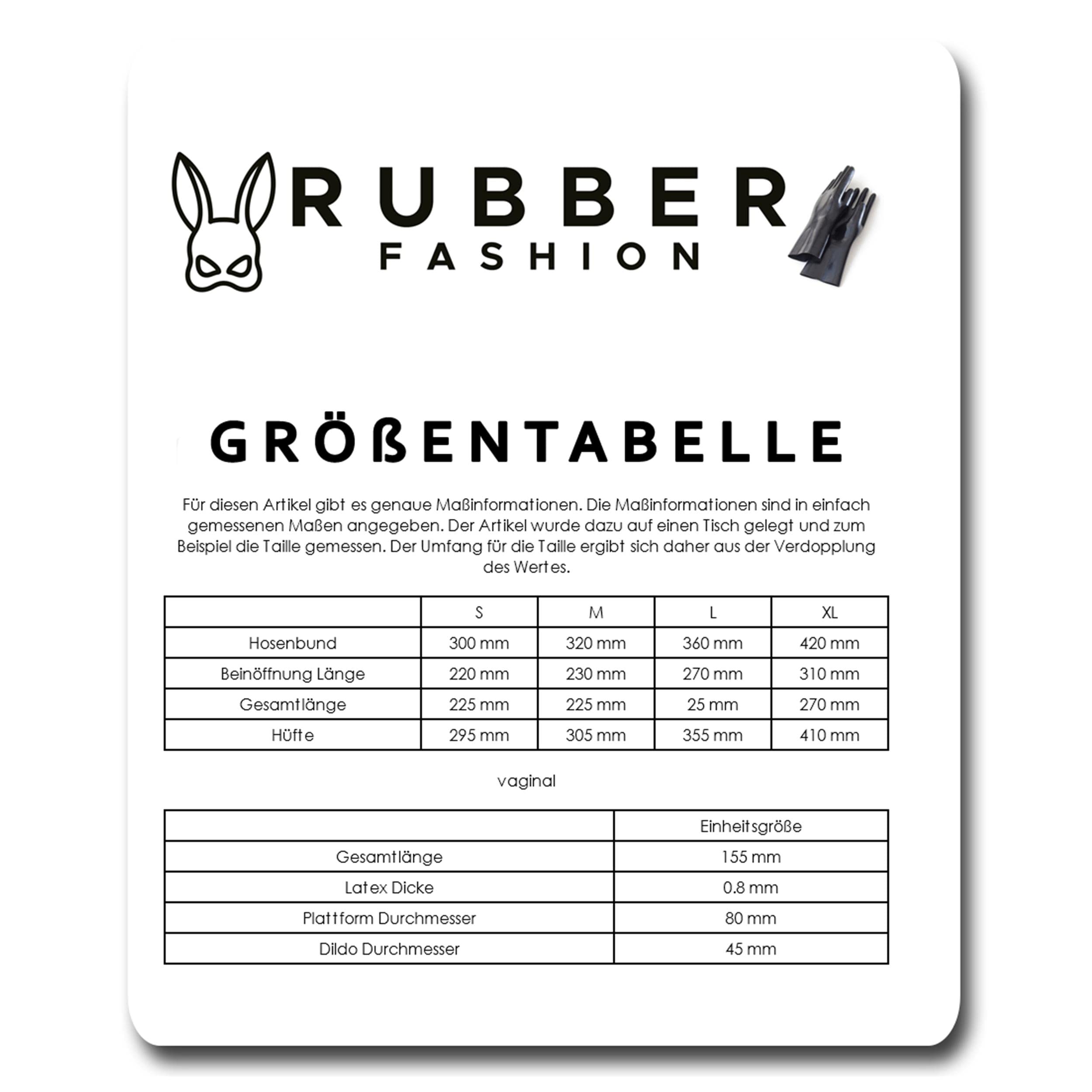Rubberfashion Slip in Lattice con Dildo Interno - Sexy Dildo Rubber Slip Pantaloni in Lattice - Slip in Lattice Pants per Donne e Donne Nero 0,4 mm L