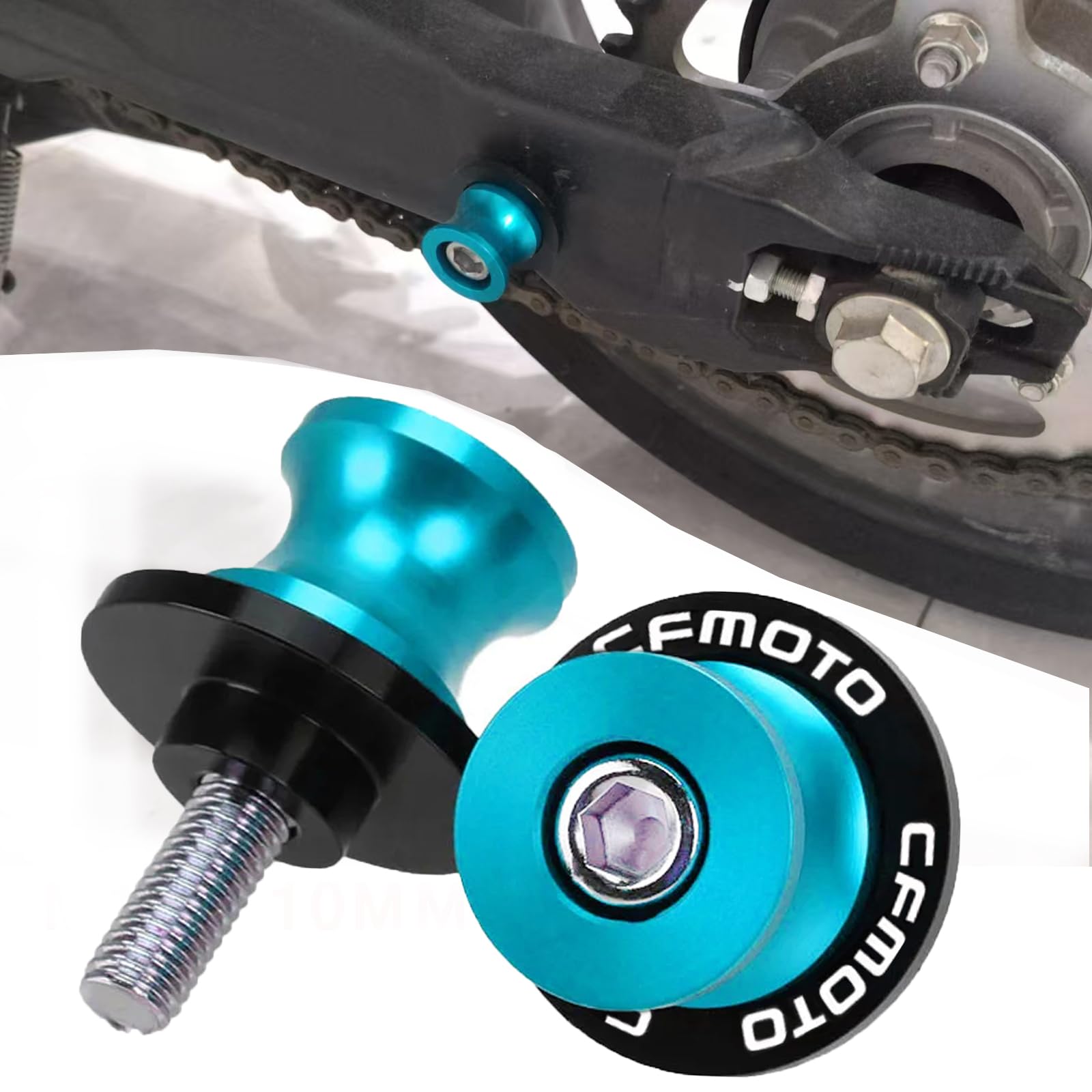 Moto M10 x 1.25 Diabolos 10MM Bobines pour CFMOTO 450NK 450SS 450SR 450MT 650MT 800MT 700CL-X 250SR 300NK - Bleu