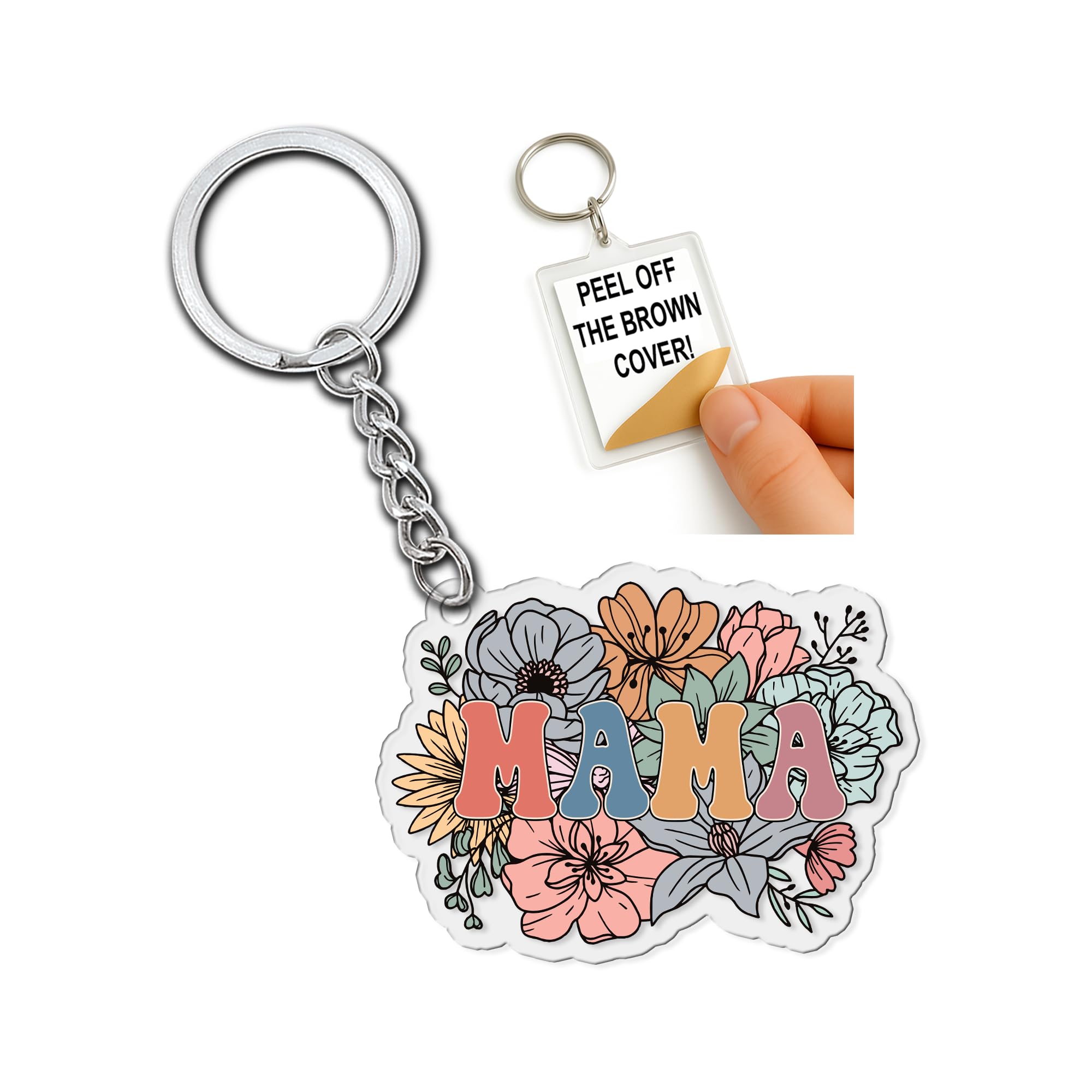 TADAVAX Mama Keychain Funny Quote Gifts for Moms Mothers Grandma Women Coworker Motivational Inspirational Key Chain Humor Appreciation Keychains