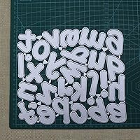 Vista 4 de Troqueles de alfabeto para hacer tarjetas, troqueles de corte de metal de 2 pulgadas para álbumes de recortes, troqueles de Navidad, troqueles