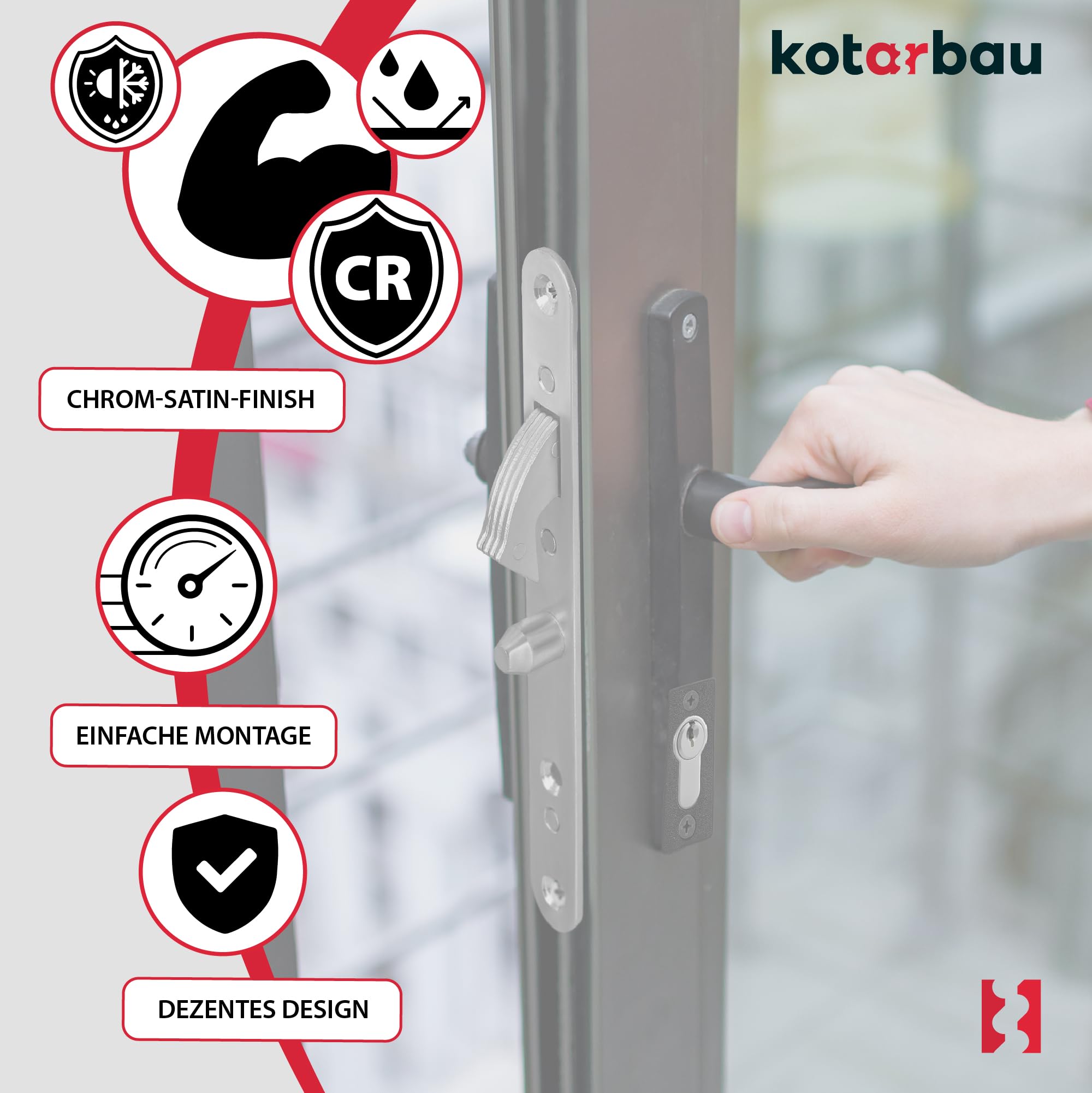 KOTARBAU® Serrure à Crochet H-35 Serrure de Porte coulissante à Crochet Verrou à loquet Galvanisé Antirouille Plaque de verrouillag (Lot de 2)