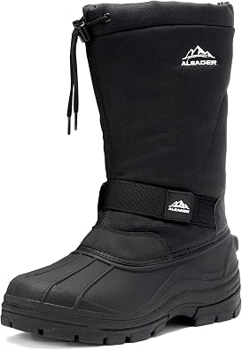 ALEADER Mens Winter Waterproof Insulated Shell Warm Inner Comfortable Outdoor Snow Boots