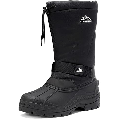 ALEADER Men's Winter Waterproof Insulated Shell Warm Inner Comfortable Outdoor Snow Boots