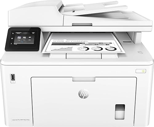HP LaserJet Pro MFP M227fdw Impresora láser monocromática inalámbrica NFC todo en uno, color blanco, impresión de escaneo y copia de fax - 30 ppm,