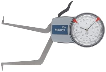Mitutoyo 209-352 Internal Dial Caliper Gauge, 0.4-1.2" Range, 0.0005" Resolution, 0.0015" Accuracy, Pointed Jaw, White Dial, Spring-Loaded ID Comparator, IP65 Dust & Water Resistant