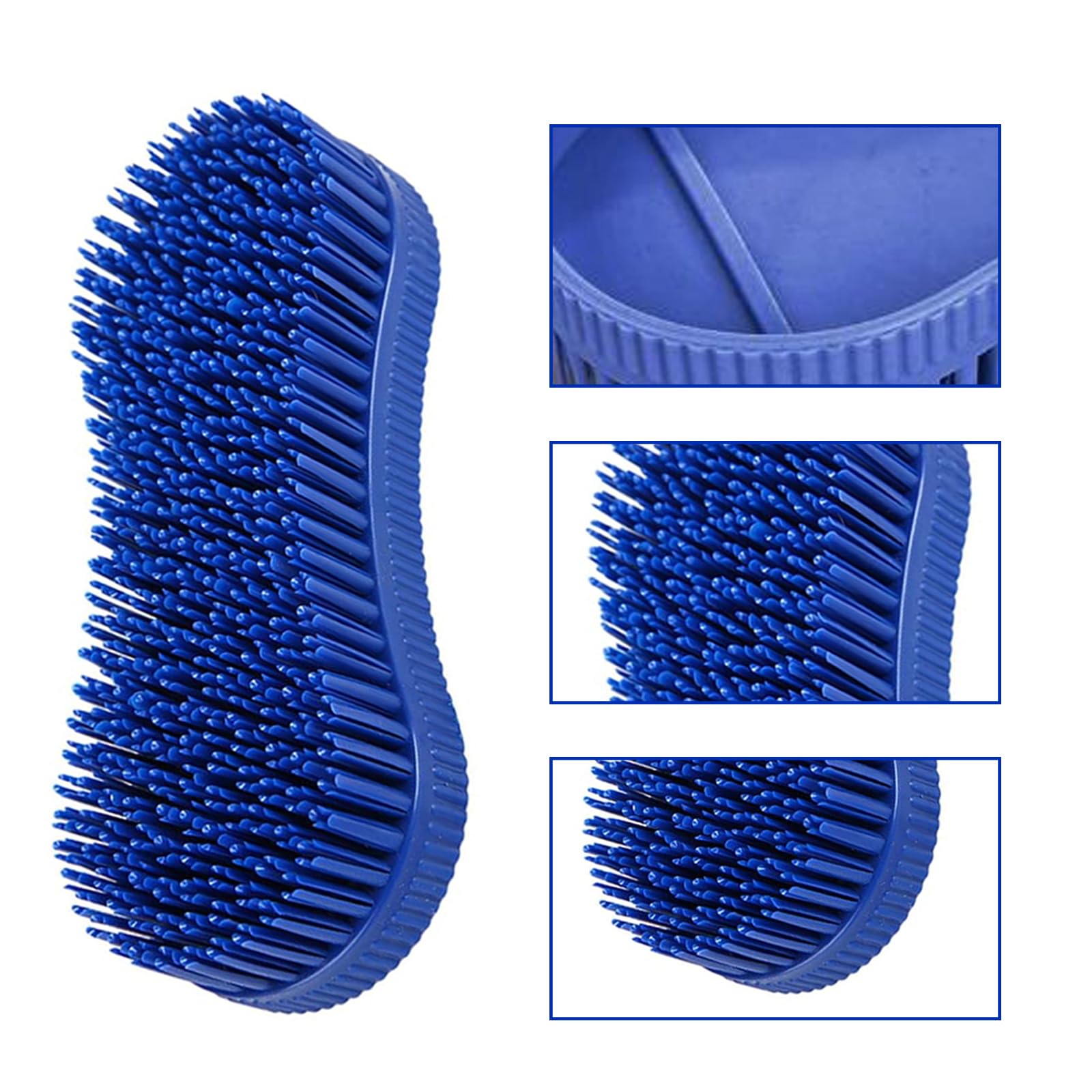 NIYATA 2Pcs Horse Grooming Brush,Blue Horse Brushes for Grooming,Equestrian Massage Tool for Horse Grooming Care,Multifunction and Durable,Easy to Clean - Image 4