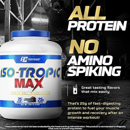 Miniatura 6 de Ronnie Coleman Signature Series Proteína aislada de suero en polvo, mezcla de batido preentrenamiento para masa muscular magra y recuperación