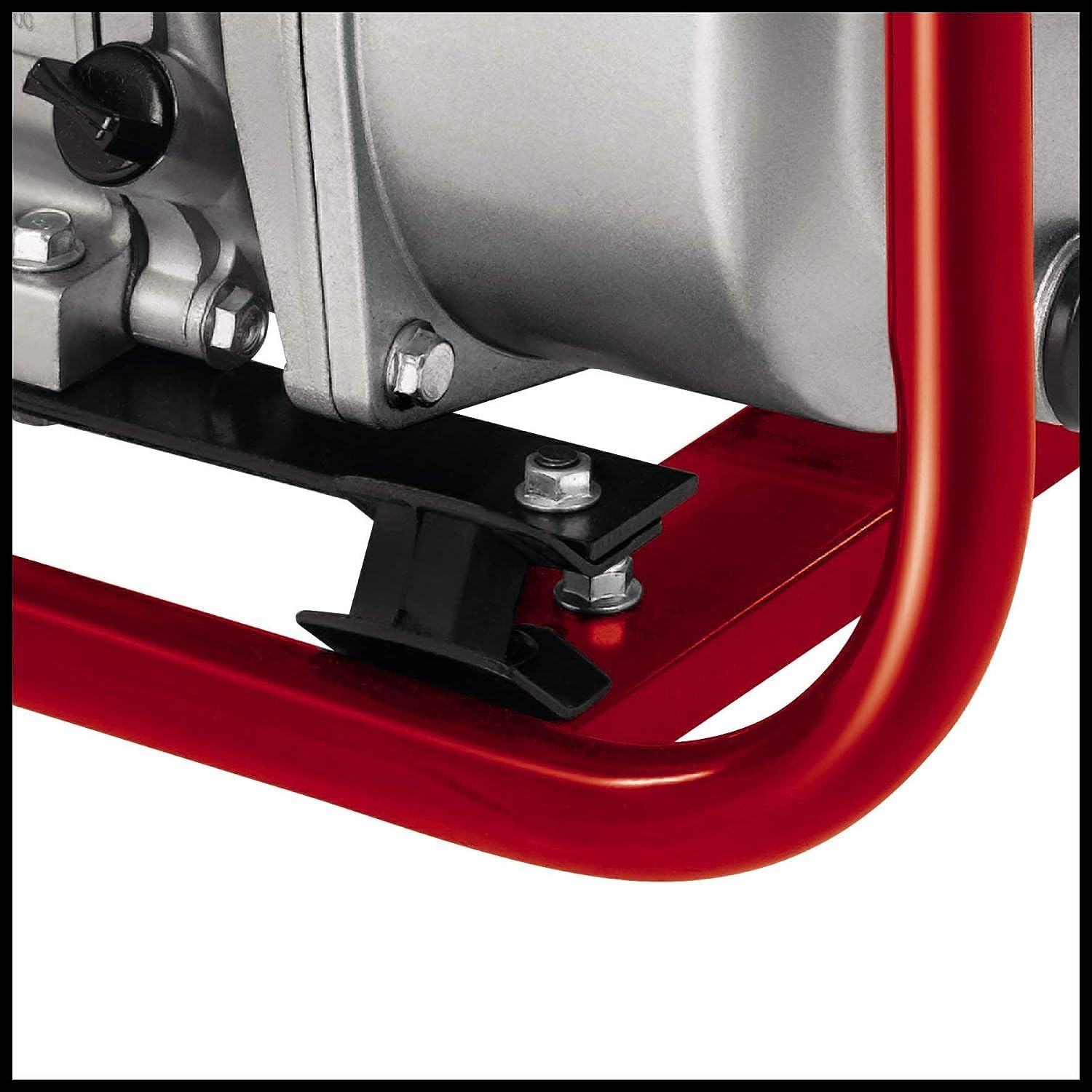Einhell GE-PW 46 Motopompa (motore benzina 4 tempi, 4600 W - 6,3 HP, portata max 23000 L/h, prevalenza 26 m, altezza aspirazione max 6,5m, serbatoio benzina 3,6 l, dispositivo arresto mancanza olio)