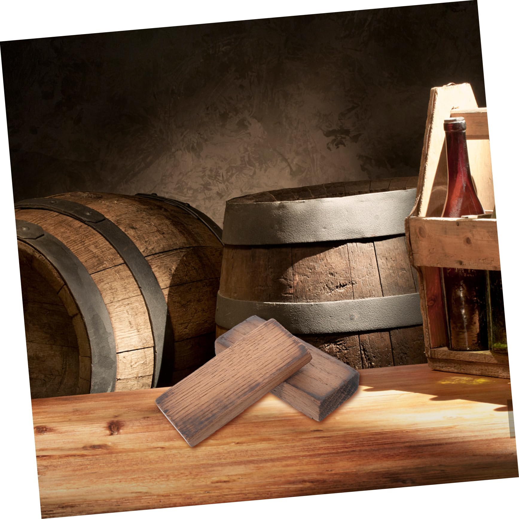 1set Blocchi di Legno per Invecchiamento Vino Rosso Potenziato per Vinificazione Casalinga di Quercia Francese Design Rustico e Naturale