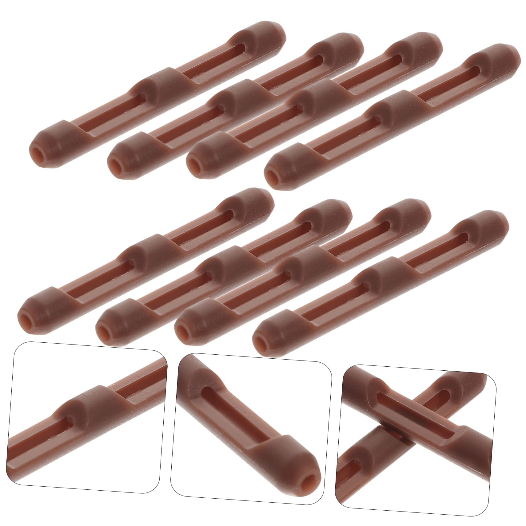 WOONEKY 10 Pairs Spectacle Temple Protector Glasses Ear Grip Eyeglass Cushions for Ears Eyeglasses Tips Retainer Eyeglass Ear Hooks Protective Glasses Leg Covers Coffee