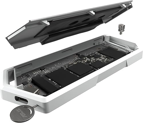 Miniatura 9 de ASUS ROG Strix Arion White M.2 NVMe SSD, carcasa USB 3.2 Gen 2x1 tipo C (10Gbps), doble USB-C a C y USB-C a A, sin destornillador, almohadillas