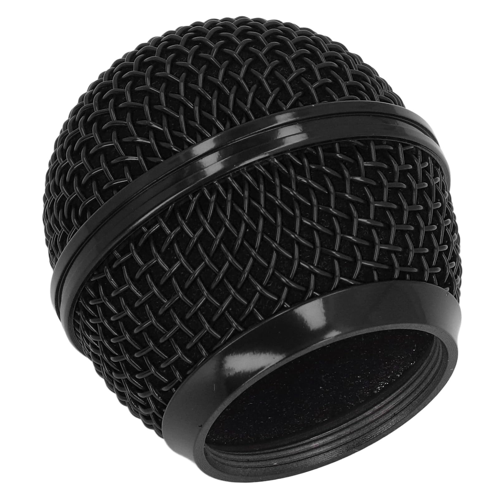 Sostituzione della Testa della Griglia del Microfono a Rete per SM58S BETA58A UT2 PGX24 SLX4 Protezione Antivento in Schiuma di Acciaio Protettiva (BLACK)