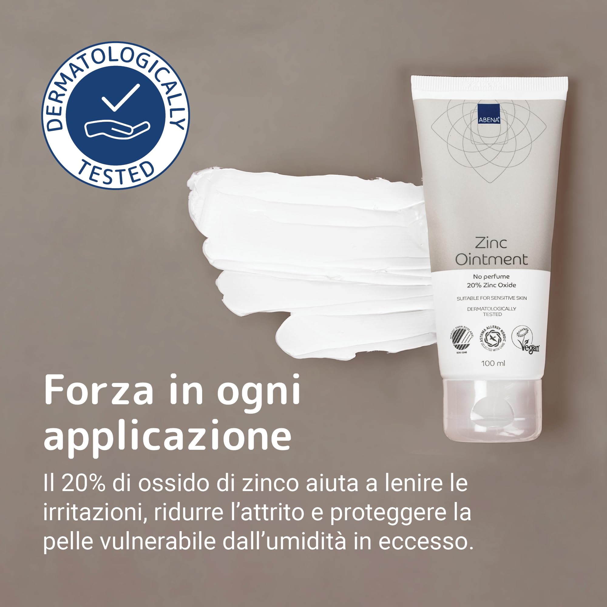 ABENA Zinco unguento 100 ml 20% ossido di zinco barriera protettiva pelle