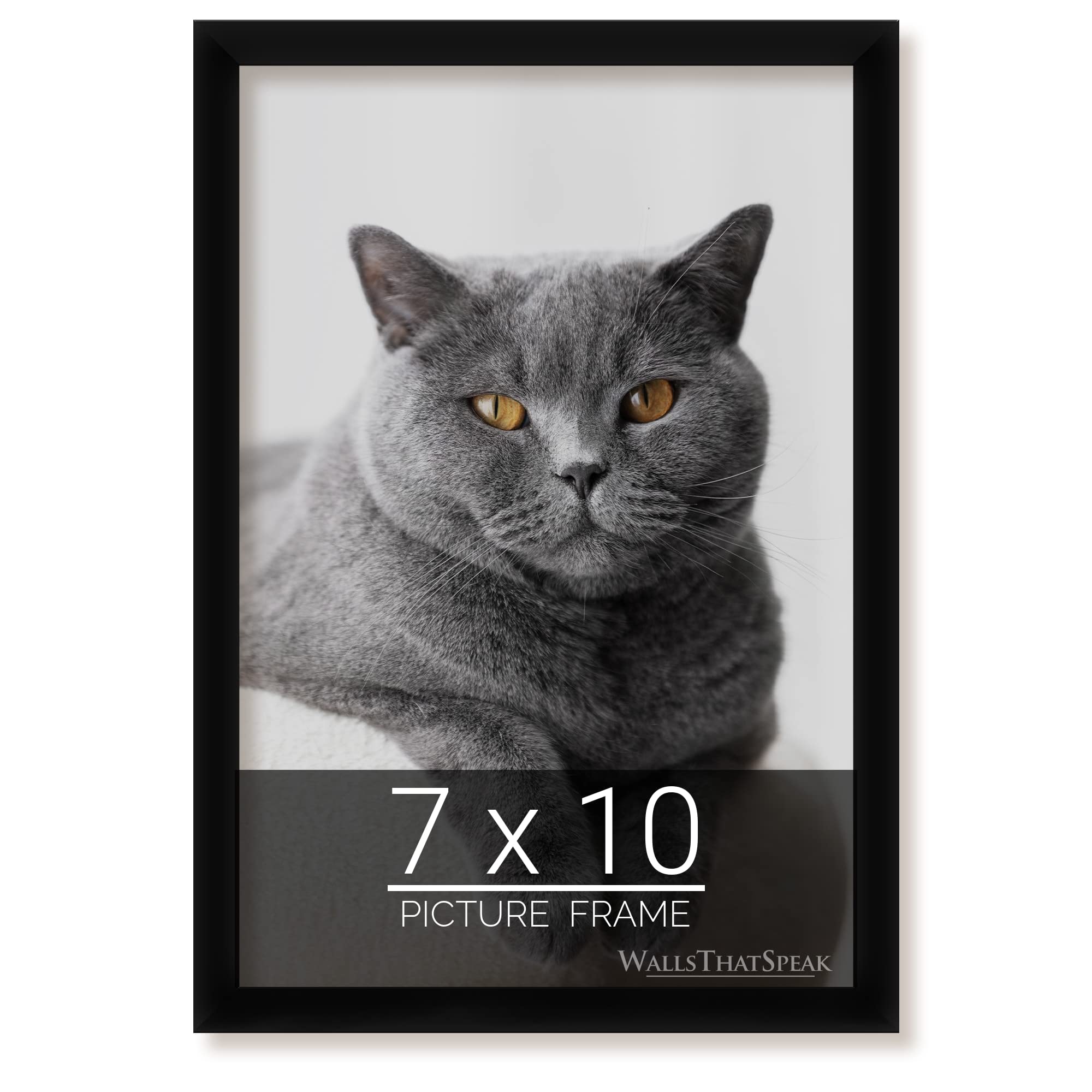 wallsthatspeak 7x10 Black Picture Frame for Puzzles Posters Photos or Artwork