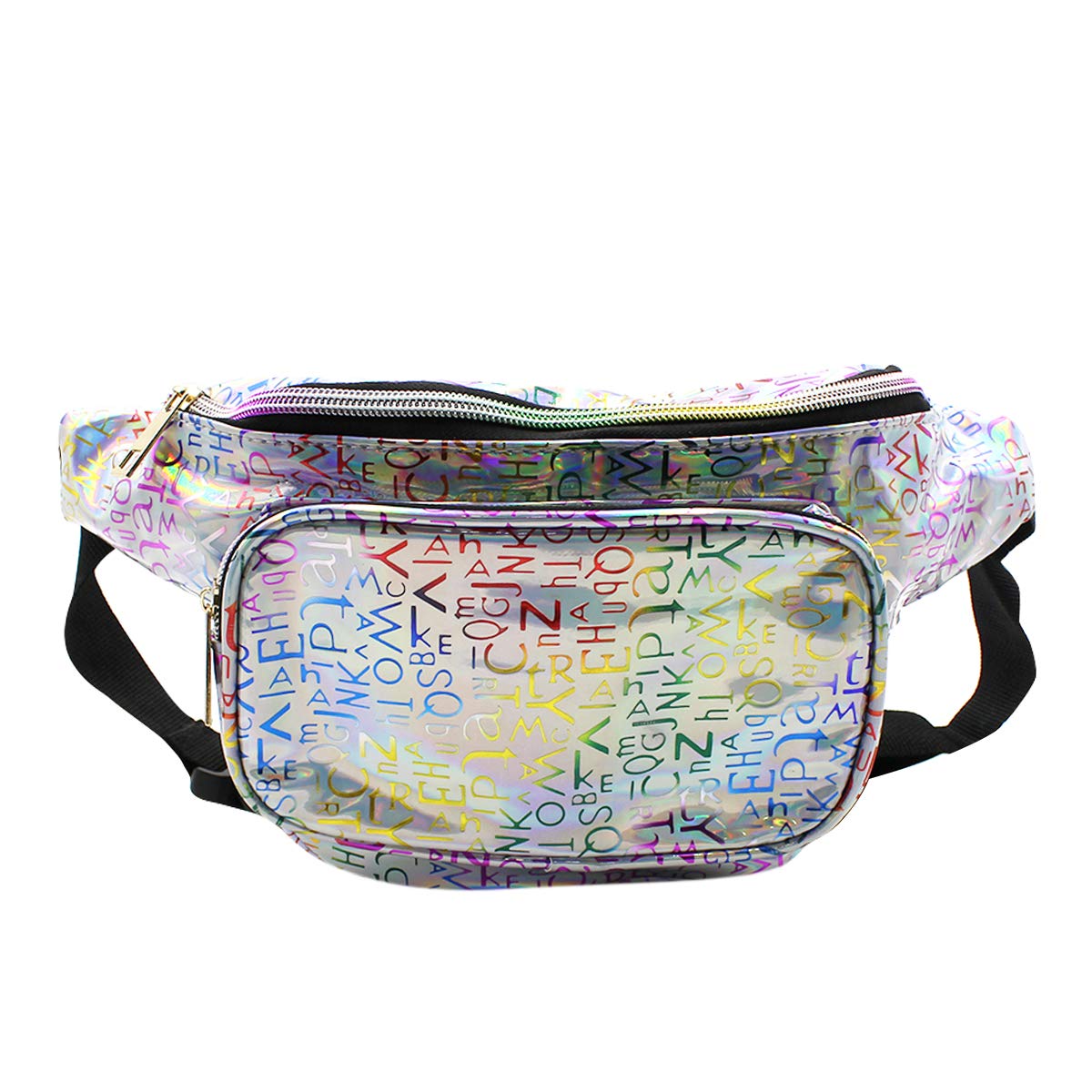 Eilova Orityle Holographic Fanny Pack Waist Bag Shoulder Chest Purse Wallet with Adjustable Belt for Women Girls