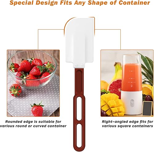 Miniatura 6 de Espátula de silicona de alta temperatura, espátula comercial 500°F resistente al calor, raspador de silicona antiadherente (10 pulgadas, NSF)