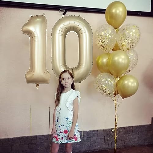 Vista 115 de Globos de 40 pulgadas, globo azul claro número 4, helio autoinflable de aluminio azul bebé para niños de 40 a 15 años, decoraciones de fiesta