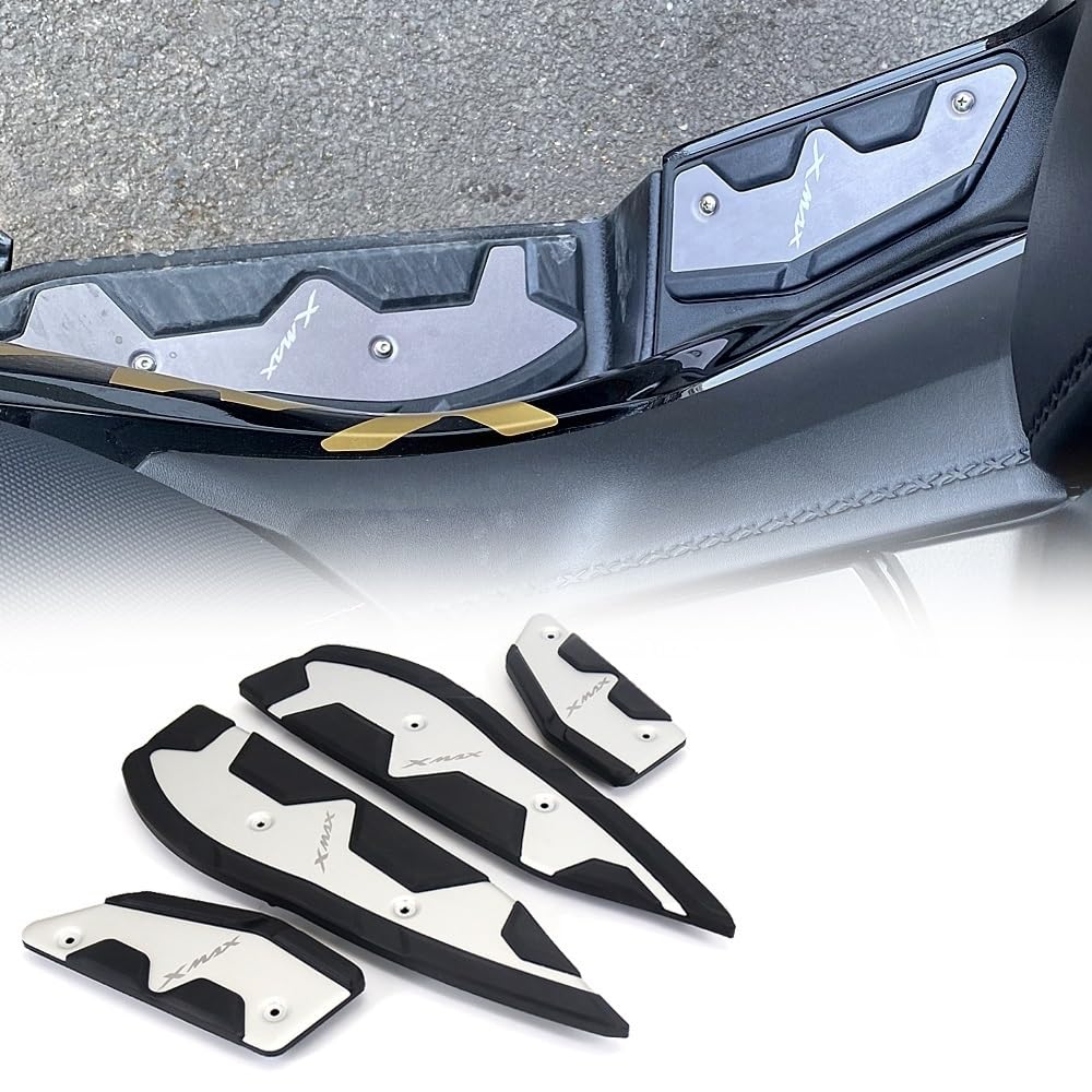 Protections Repose-pieds Footpeg Pour Yamaha XMAX 125-400 (2017-2024) - Aluminium CNC + Caoutchouc - Noir - Lot De 4 - 5