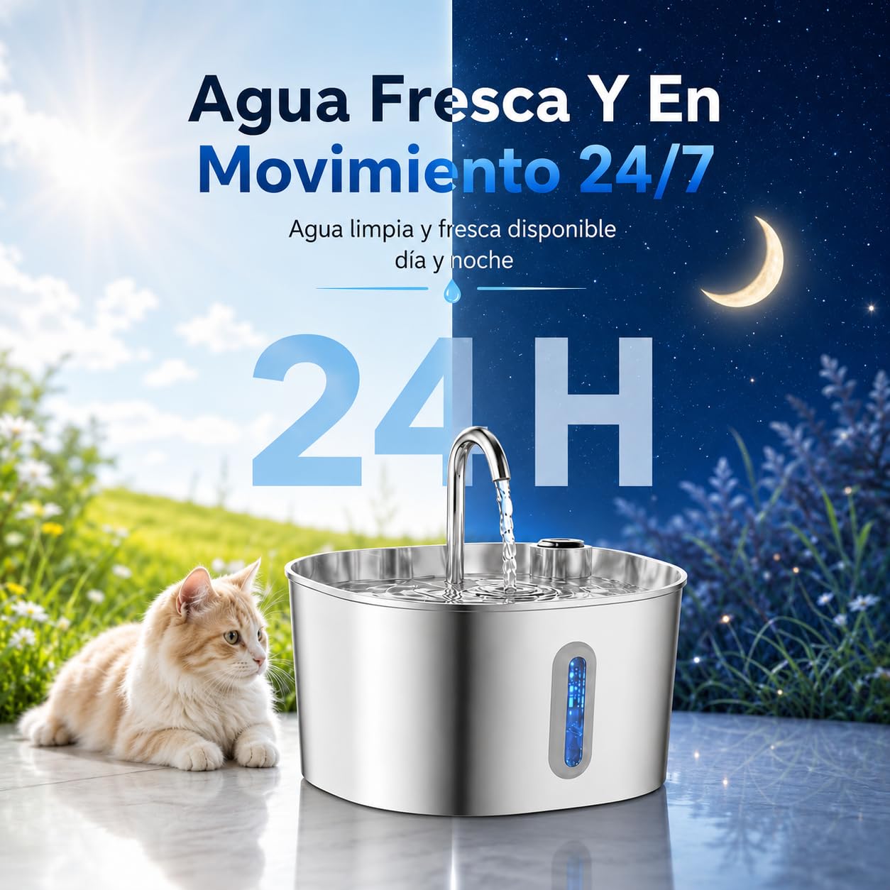 Cat Vitalis Catvitalis Fuente De Agua Gatos Diseno Compacto Circulacion Agua Continua Filtro Higienico para Mascotas Domesticas (1 Artículo)