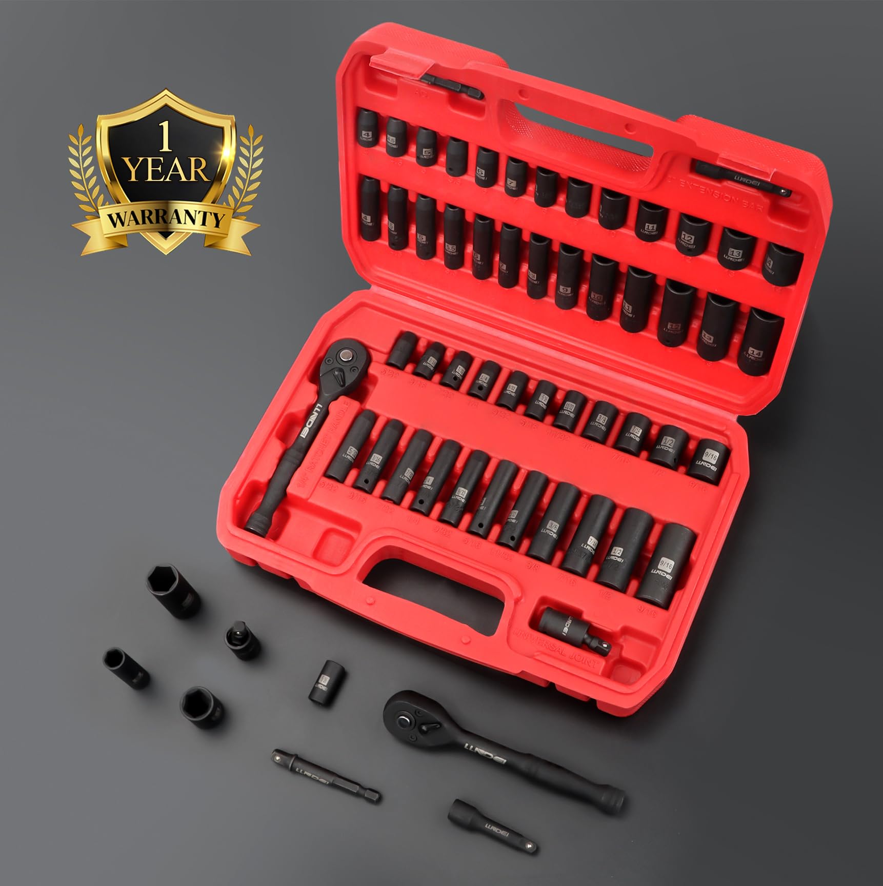 Juego De 3 Adaptadores De Llave De Impacto Universal 1/4″, 3/8″ Y 1/2″ – Barras De Extensión Flexibles En Acero CR-V