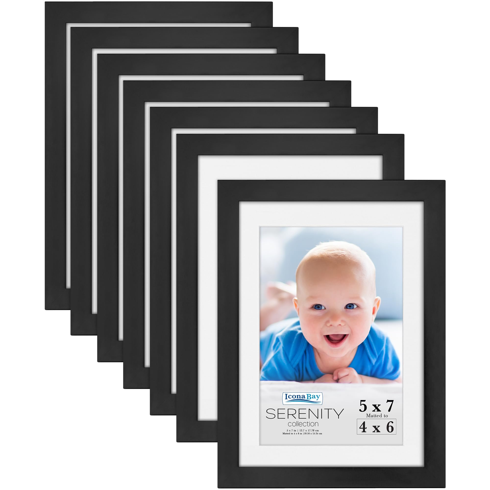 Amazon.com - Icona Bay 5x7 Picture Frames w/Removable Mat for 4x6