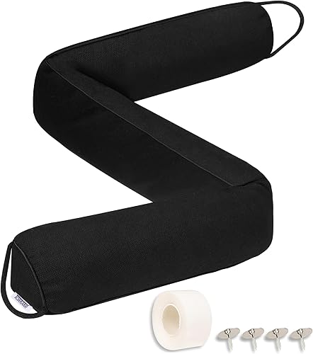 TORRAMI Topes para debajo de la puerta de 32 pulgadas, bloque de corriente triangular pesado para aire fríovientobrisa, bloqueador de ruido para