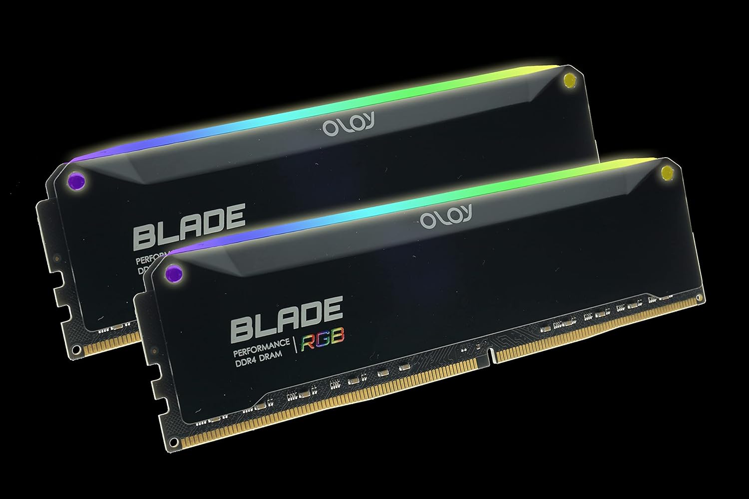 OLOy DDR4 RAM 16GB (2x8GB) Piano Black Blade RGB 3600 MHz CL18 1.35V 288-Pin Desktop Gaming UDIMM (MD4U0836180BRPDA)