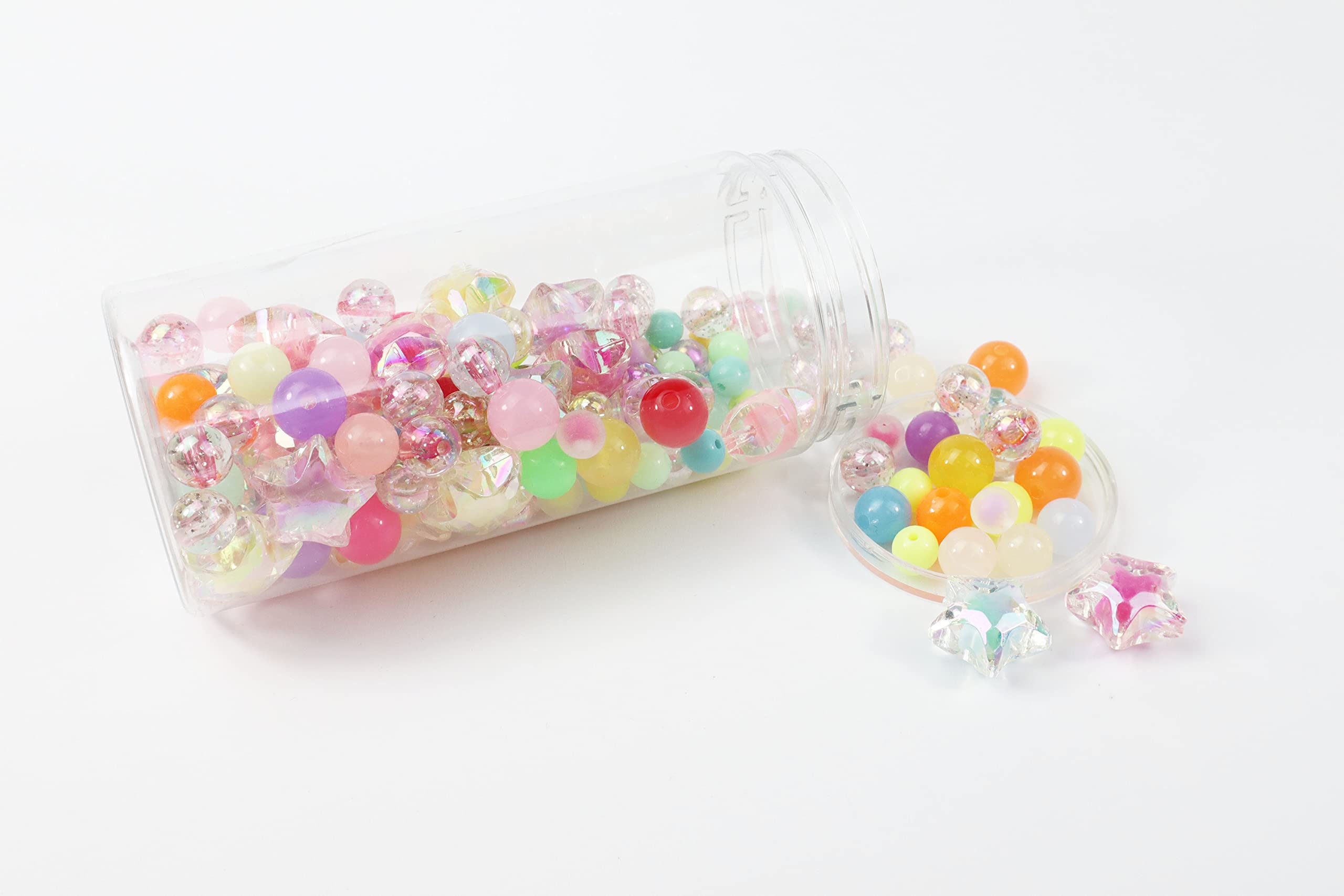 Amazon.co.jp: 【蛍光ビーズ】アクリルビーズ 約10mm 【7色ミックス