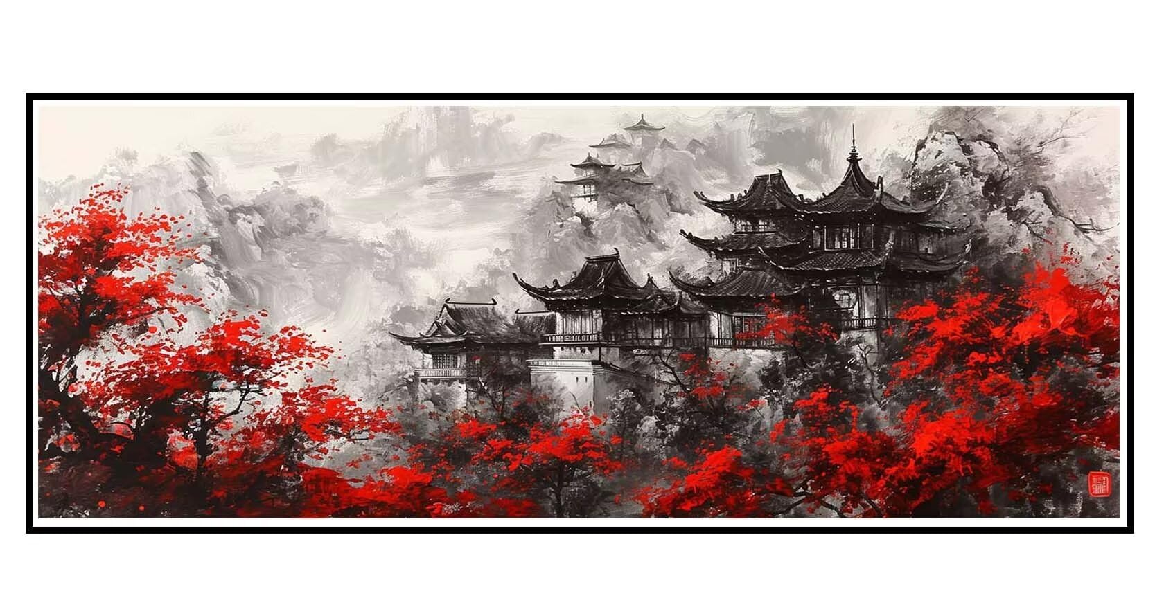 Diamond Painting Japan Landschaft Diamond Painting Erwachsene Groß xxl 140 X 70cm, DIY Malen Nach Zahlen Erwachsene 5D Diamant Painting Bilder Kinder Crystal Arts für Wand Deko Aesthetic Geschenke-f52