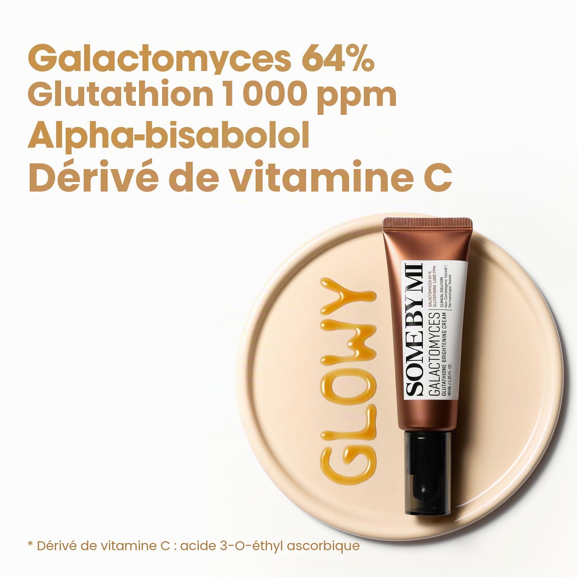 SOME BY MI Galactomyces Glutathione Brightening Cream – 40ml – Crème visage coréenne hydratante à l’acide hyaluronique – Illumine et unifie le teint – Soin coréen