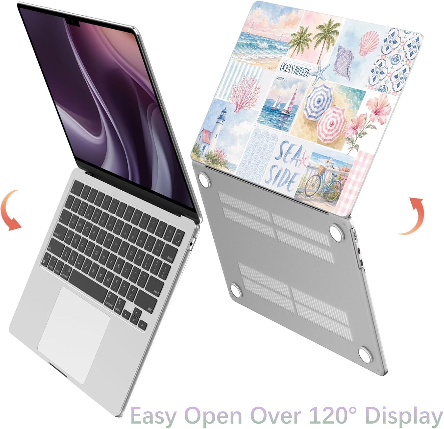 Compatible with MacBook Air 13 inch Case M1 Sea Beach Palm Tree image 4