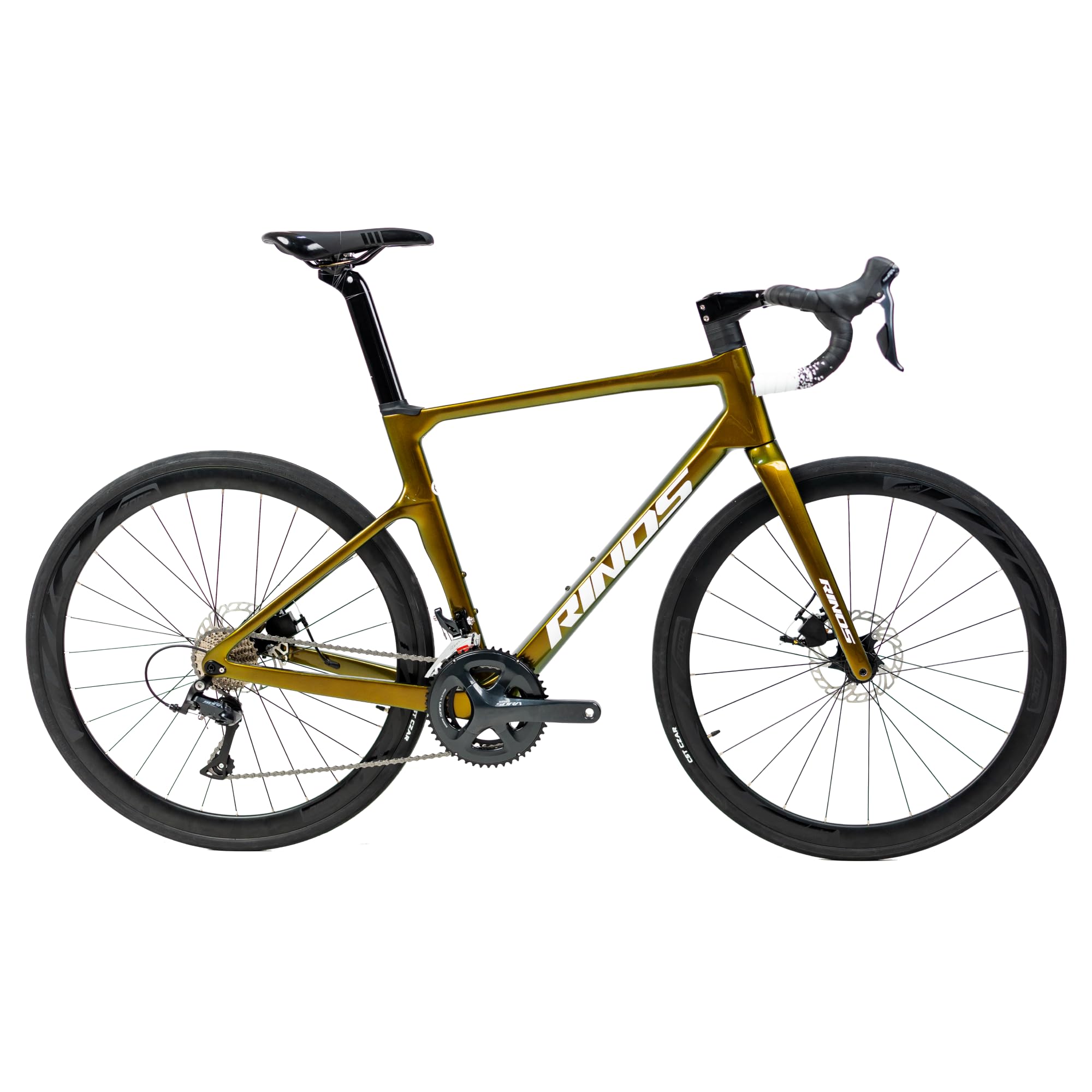 1 gang rennrad Rinos Odin aus Carbon – Leichtes Road Bike 700C, Sora 18-Gang, Aerodynamisches Design, Scheibenbremsen, Unisex (Gold, XL (58cm)) Sport & Freizeit Motobecane / Puch Magnum R-E1346RMA-2XL Style:Liège - PU-Coated