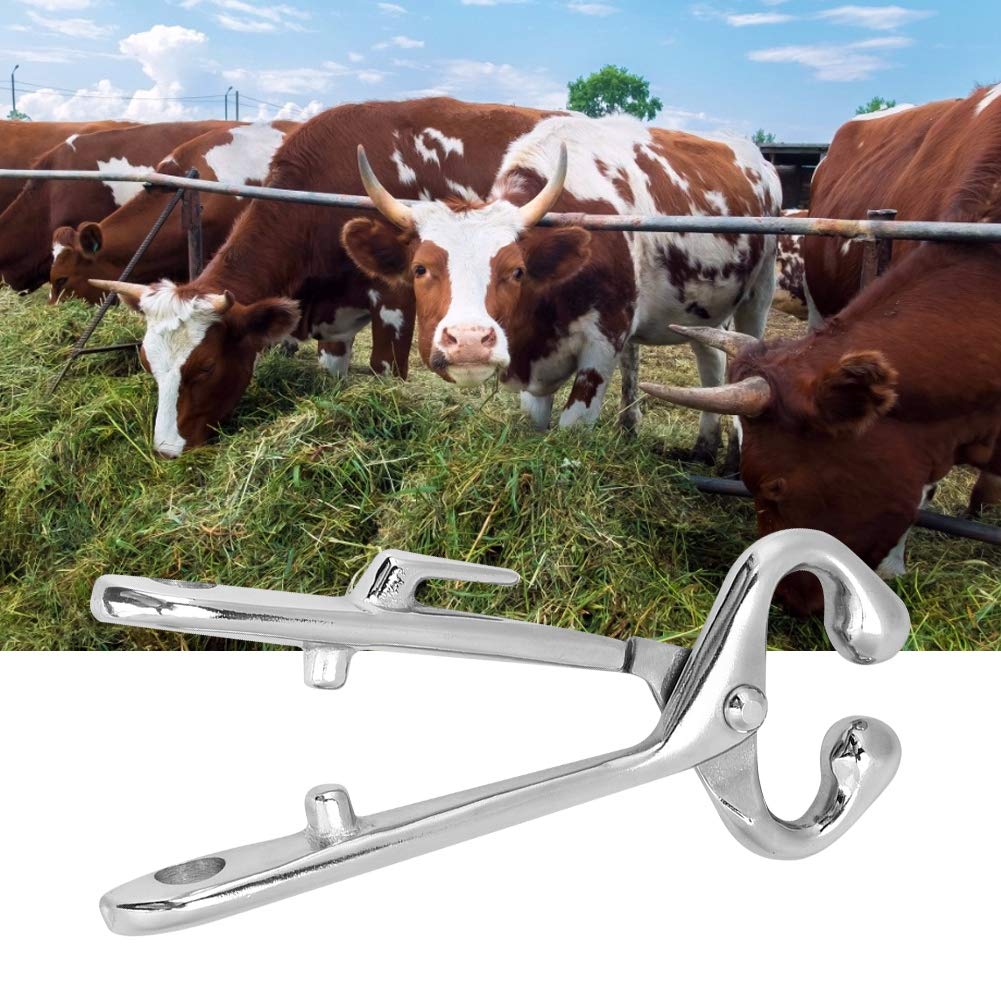 RvSky Pince à Nez De Vache En Acier Inoxydable, Pince De Verrouillage Pour Bovins De Taureau Pour Ferme Ranch-Outil D'application De Nez Facile Et Efficace