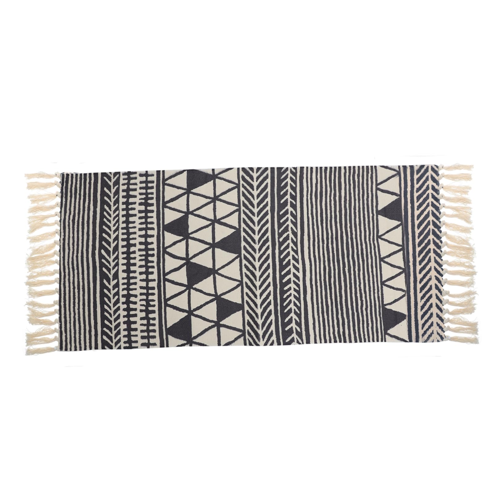 Nappe longue style ethnique en coton et lin de qualite superieure pour table de caractere
